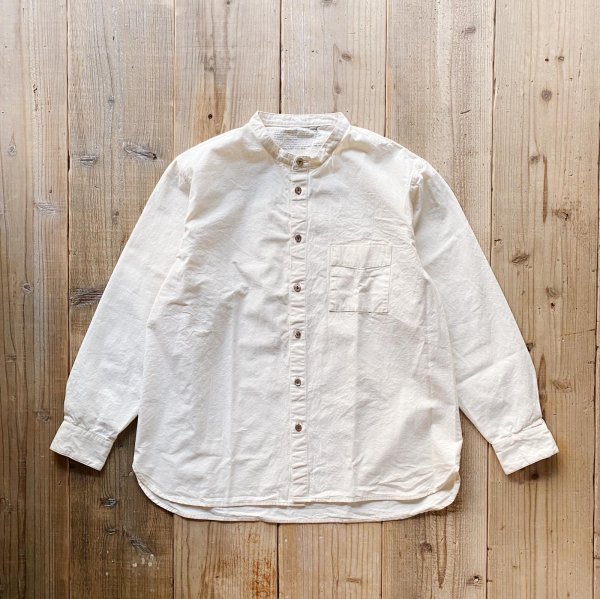 画像1: 【S&Y WORKSHOP】 100% Organic cotton Stand-up collar Shirt