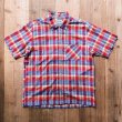 画像1: 【Yellow Rat】BD shirt /red x blue madras