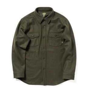 画像: 24-25モデル【GREEN CLOTHING】WOOL FLANNEL SHIRT/OLIVE