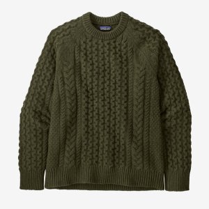 画像: 【PATAGONIA/パタゴニア】リサイクル・ウール・ブレンドケーブルニット・クルーネック・セーター/Basin Green(BSNG)